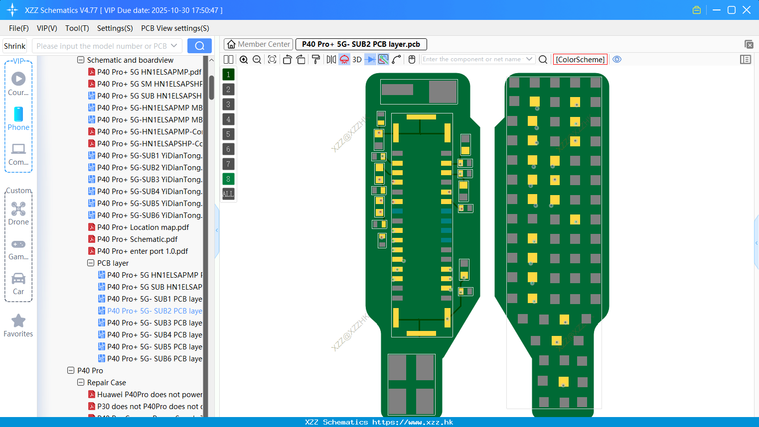Huawei P40 Pro+ 5G- SUB2 PCB Layer